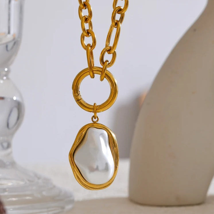 Collier Pendentif Perles d'Eau Douce