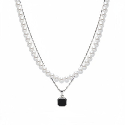 Collier Perles et Pendentif