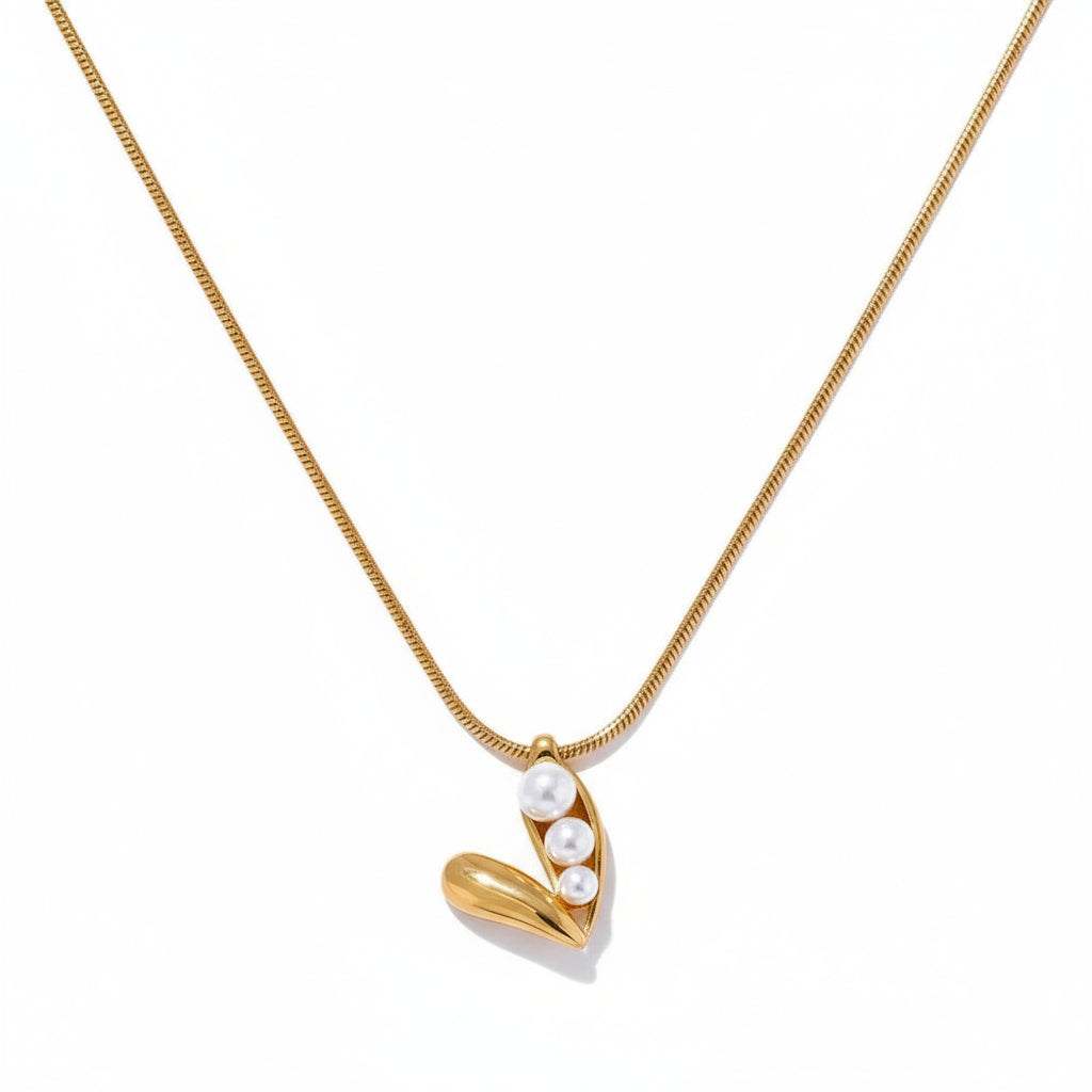 Collier Pendentif Perles Mixte