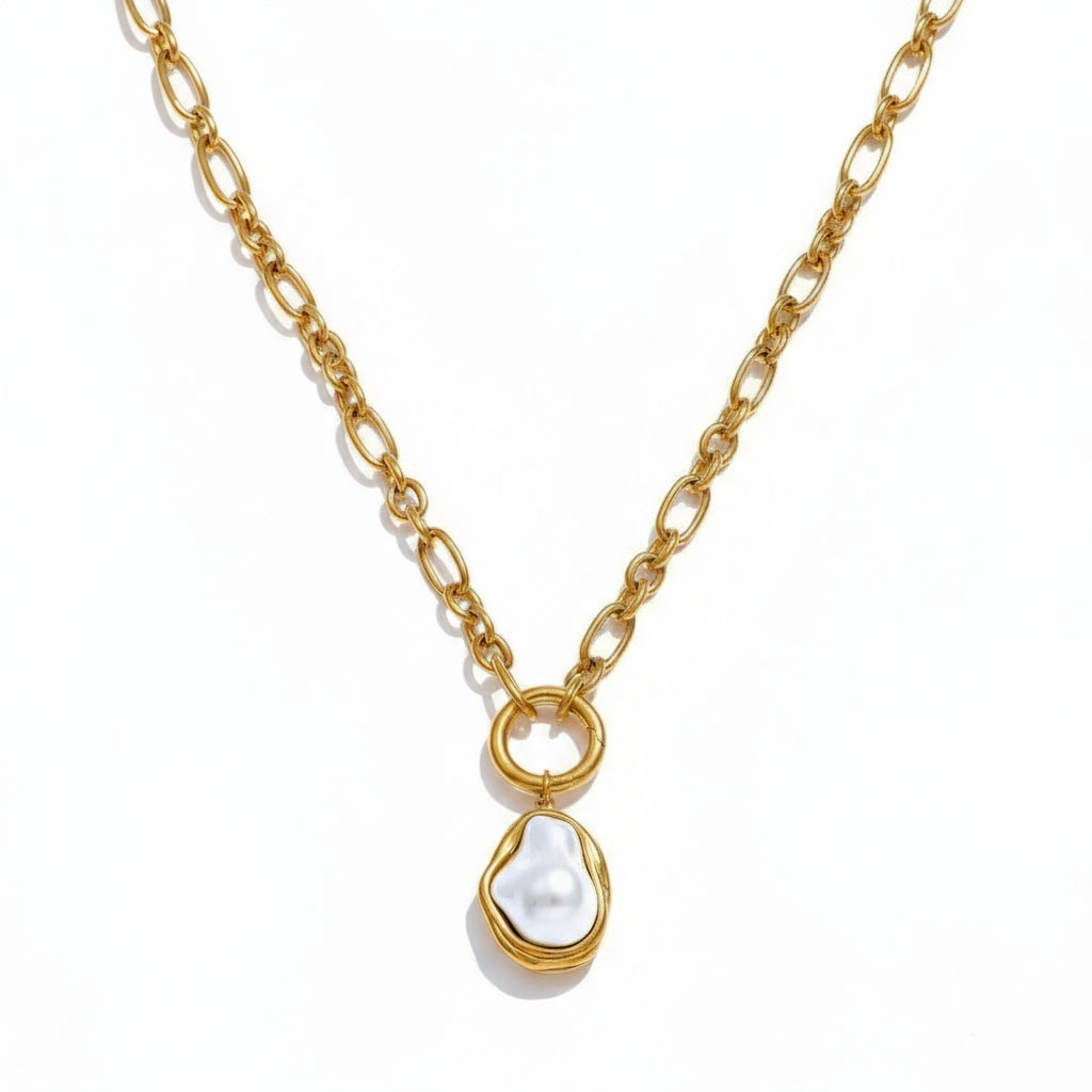 Collier Pendentif Perles d'Eau Douce