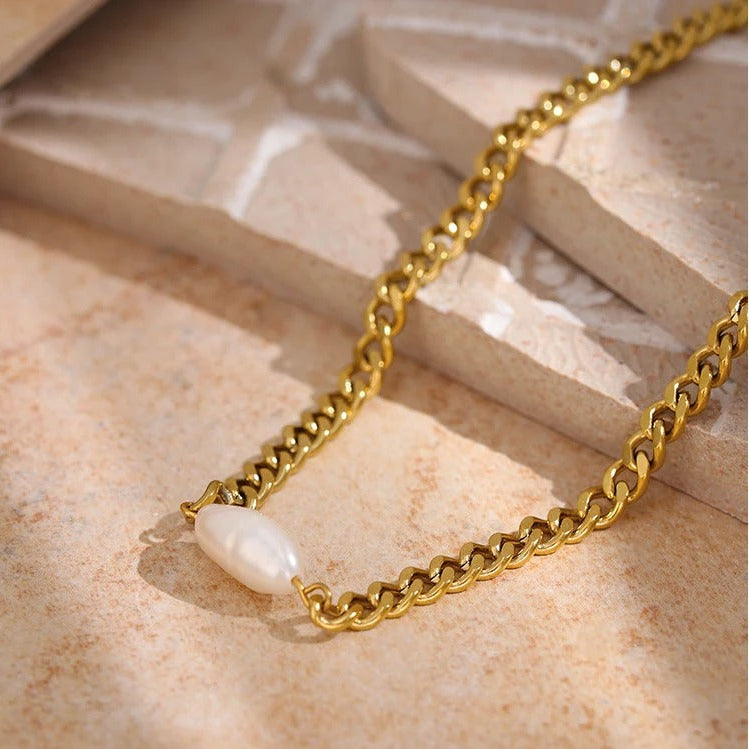 Collier Or Perle Baroque