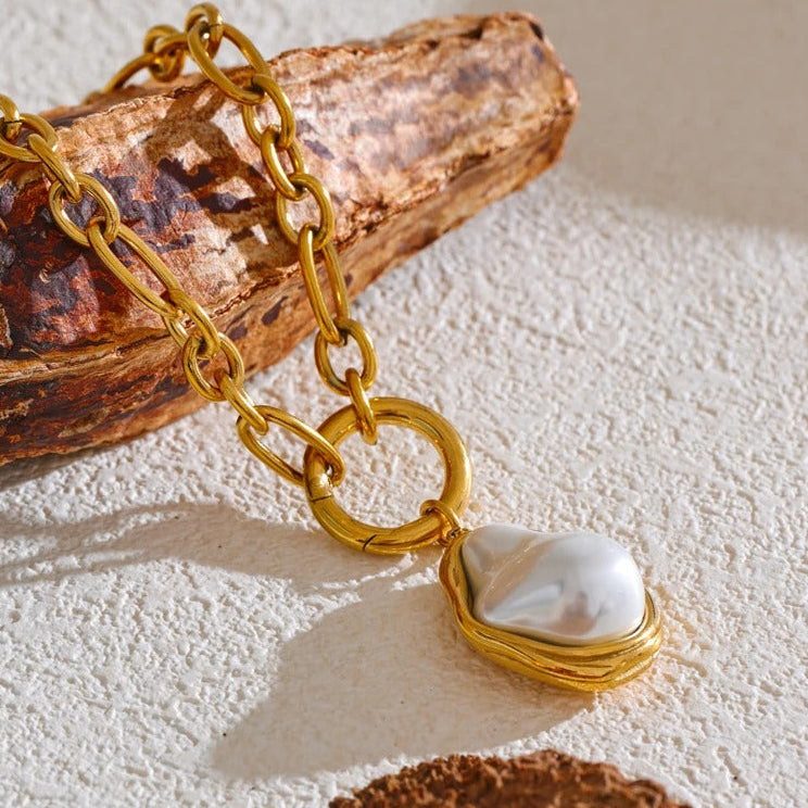 Collier Pendentif Perles d'Eau Douce